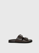 Dedication Double Strap Sandals Chocolate