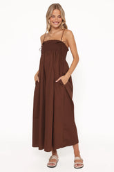 Josie Maxi Dress - Brown