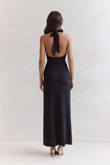 Pure Dreamer Halter Maxi Dress Black
