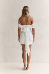 Forevermore Mesh Off Shoulder Mini Dress White