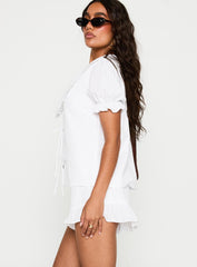 Eternal Sun Collared Co-ord White
