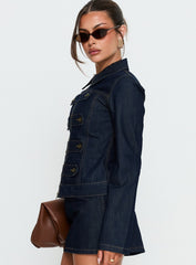 Cristen Cadet Buckle Denim Jacket Indigo