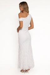 Evelon Off Shoulder Maxi Dress - White