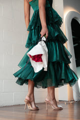 Jace Tiered Maxi Dress - Shimmer Emerald