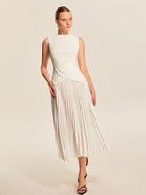 Sleeveless Pleated Midi Dress in Updated Fabric