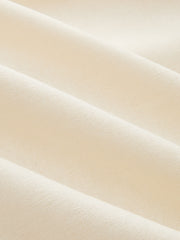 Linen-Blend Contrast Trim Wrap Dress
