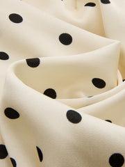 Polka Dot Sleeveless Ruched Mini Dress
