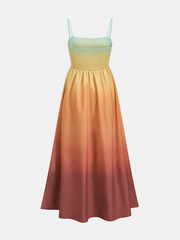 Gradient Cutout Cami Slit Maxi Dress