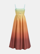 Gradient Cutout Cami Slit Maxi Dress