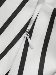Striped Halter Wrap Maxi Dress