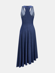 Sleeveless Asymmetric Midi Dress