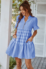 GENISTA French Doll Mini Dress - Blue