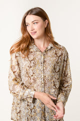 Snake Print Long Sleeve Shirt