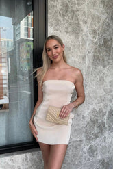 Pluto Mini Dress - Beige