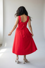 Can't Give You Up Red Midi Dress