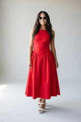 Can't Give You Up Red Midi Dress