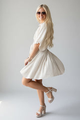 Today's The Day Natural Stripe Mini Dress