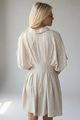 Today's The Day Natural Stripe Mini Dress