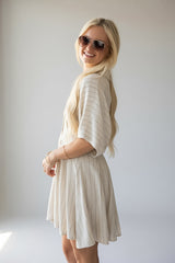 Today's The Day Natural Stripe Mini Dress