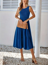 Sleeveless A-Line Midi Dress
