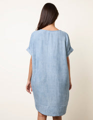 Washed Effect Tunic Dress