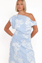 Apryl Midi Dress - Shell Print