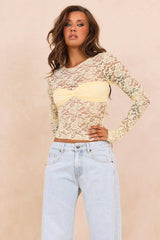 Ethereal Lace Top - Vanilla