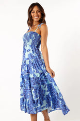 Amarie Midi Dress - Blue