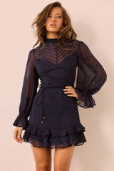 Look Into The Sun Mini Dress - Navy