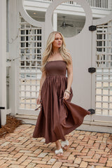 FINAL SALE - Chateau Days Strapless Maxi Dress
