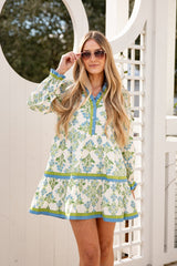 Garden Estate Printed Cream Dress