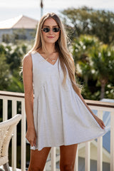 Simply Put Together Heather Grey Mini Dress