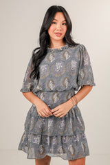 Stay With Me Lavender Floral Mini Dress