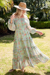 Garden Party Smocked Floral Maxi Dress
