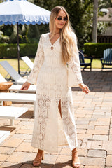 FINAL SALE - Put Together Pretty Natural Detailed Maxi Dress