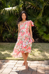 FINAL SALE - Lighthouse Love Pink Floral Midi Dress