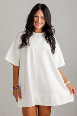 Bright Horizons White Denim Mini Dress