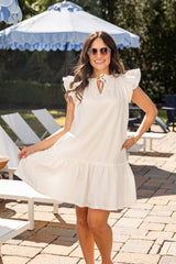 FINAL SALE - Romantic Angel White Mini Dress