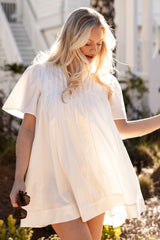 FINAL SALE - Cotton Cloud White Tunic Mini Dress