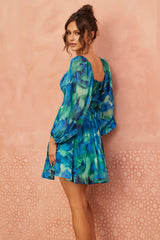 Wanderlust Mini Dress - Blue