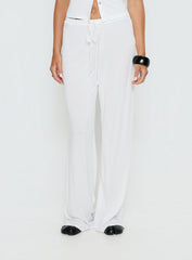 Gavrielle Jersey Wide Leg Trousers White