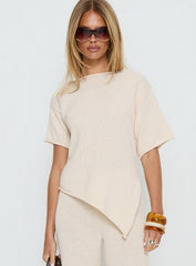 Amelise Knit Poncho Beige