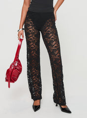 Peru Lace Trousers Black