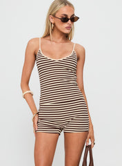All About You Micro Co-ord Chocolate Stripe