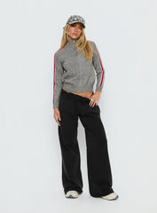 Caysey Zip Through Knit Jumper Grey
