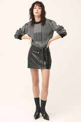 Rae Asymmetric Pleather Skirt