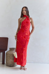 Catching Blooms Maxi Dress Red