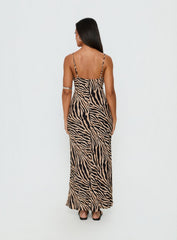 Cherilynn V Neck Maxi Dress Zebra