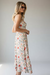 Garden Poetry Cream Floral Maxi Dress