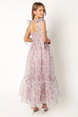 Floret Midi Dress - Dark Purple
